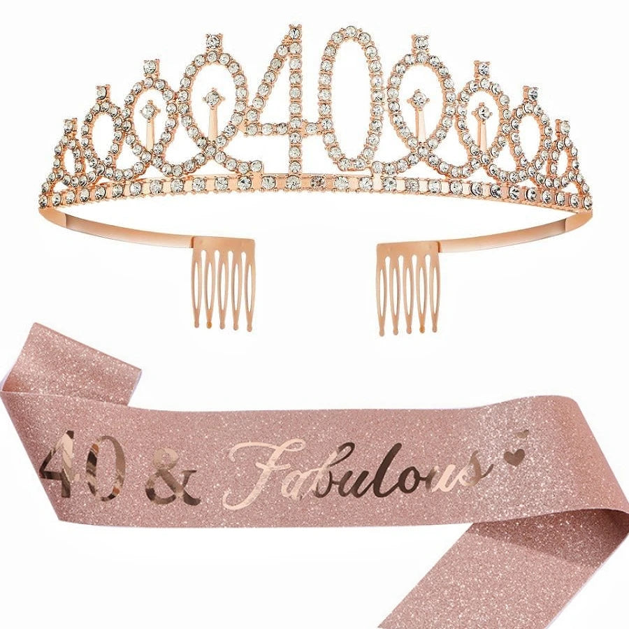 Rose Gold Birthday Crowns