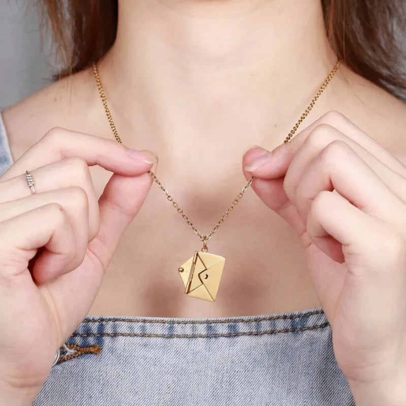 Letter Envelope Pendant Necklace | For Her