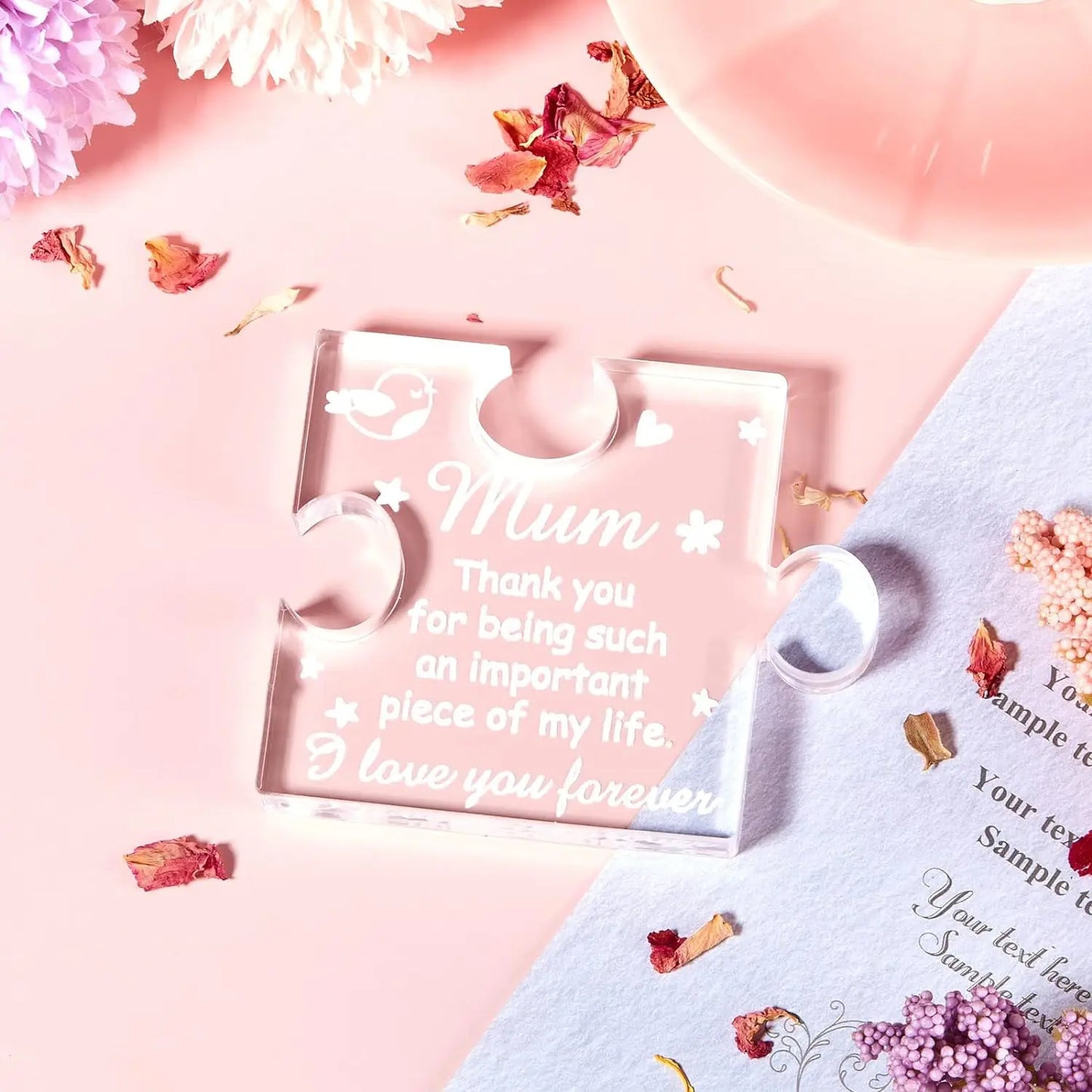 Sentimental Acrylic puzzle piece | Crafted for Mum