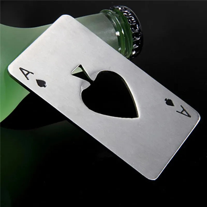 Stainless Steel Poker card Bottle Opener