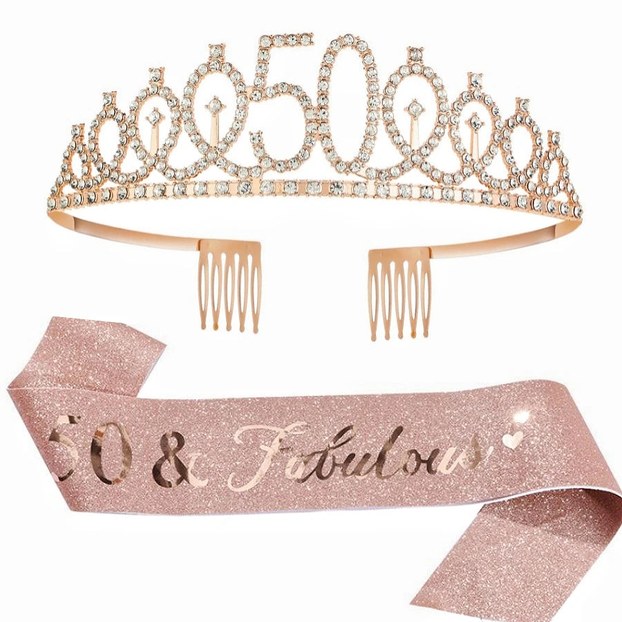 Rose Gold Birthday Crowns