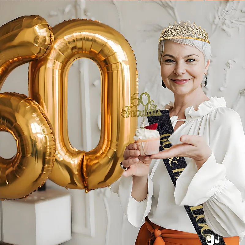 30-50th  Birthday Crown with Sash