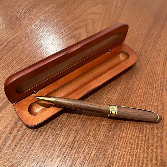 High End Wooden Case and Pen Set
