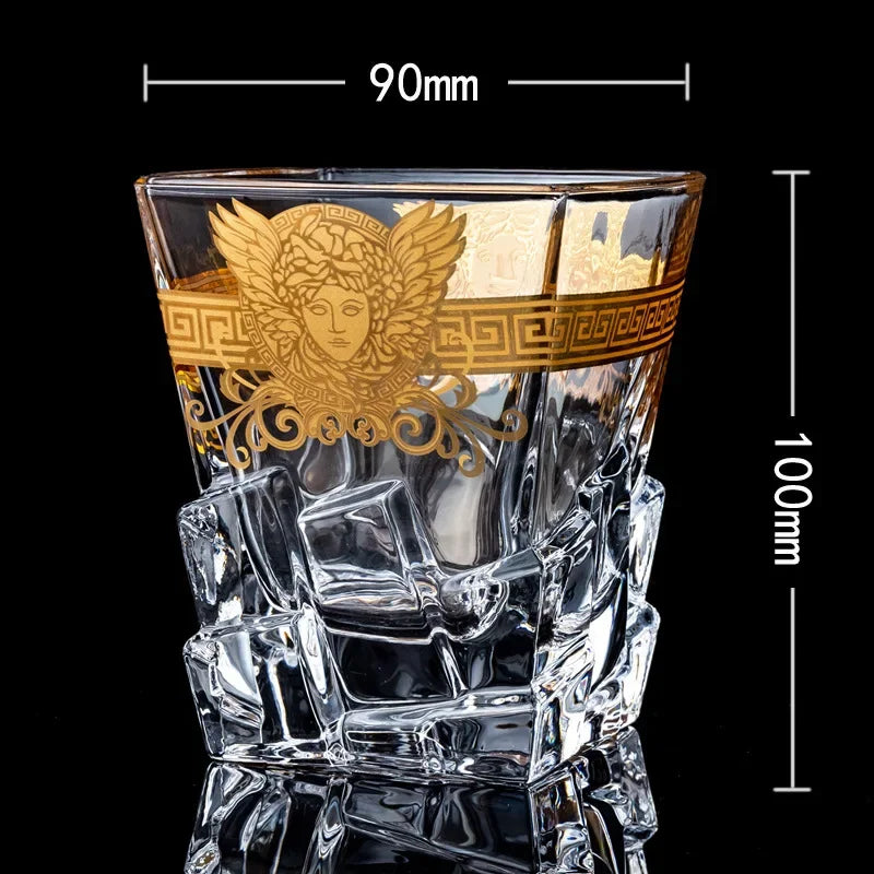 Gold Painted Whiskey Glass