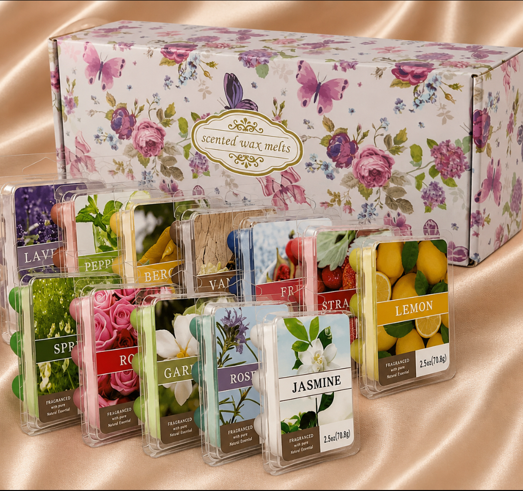12 Pack Heart-Shaped Natural Soy Wax Melts